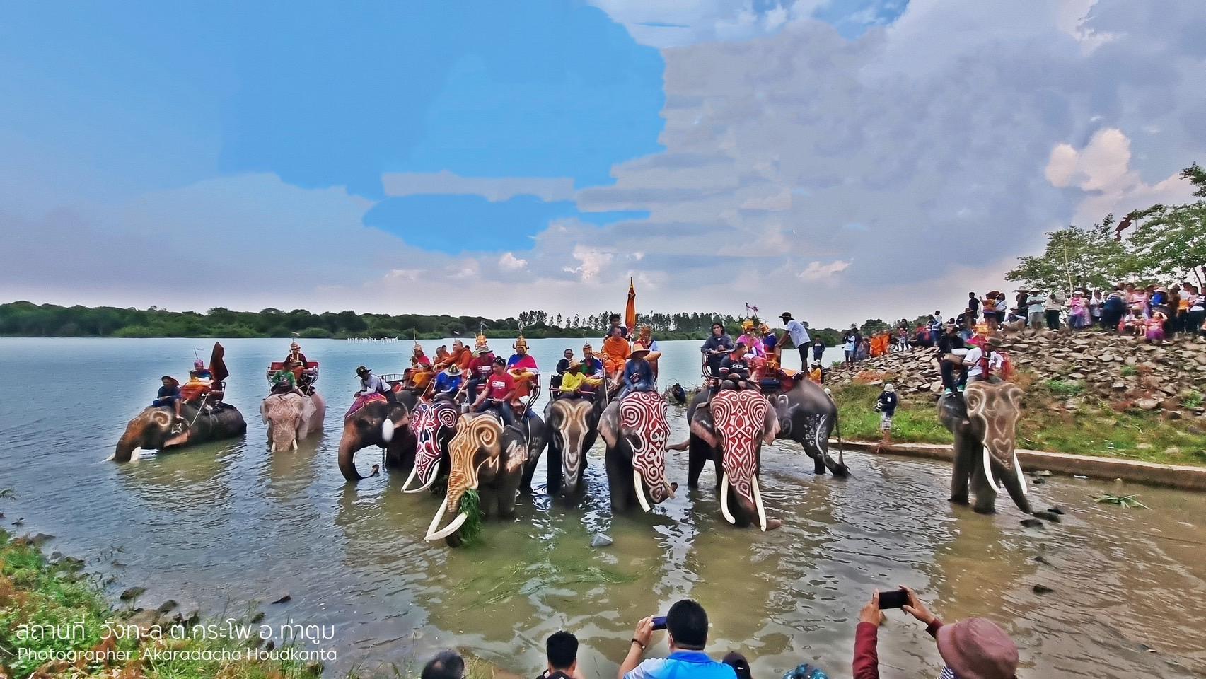 งานประเพณีบวชนาคบนหลังช้าง